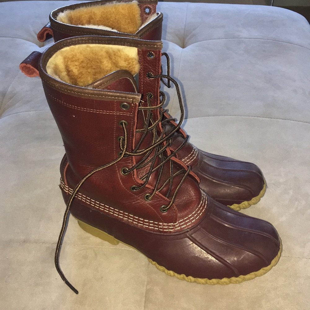 Maroon L.l Bean Boots